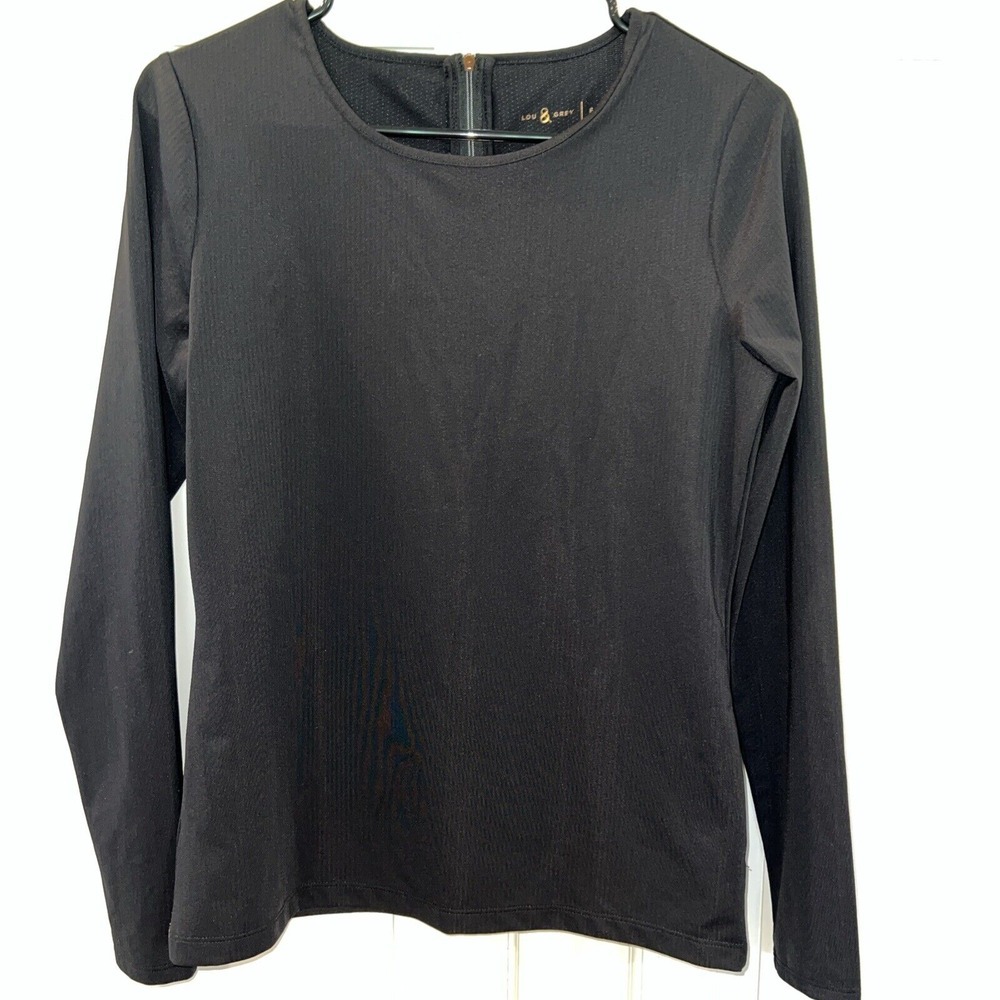 Lou & Grey Form Black Long Sleeved Athletic Top Small Lightweight‎ Women's